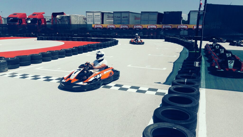 Winner crossing the finish line