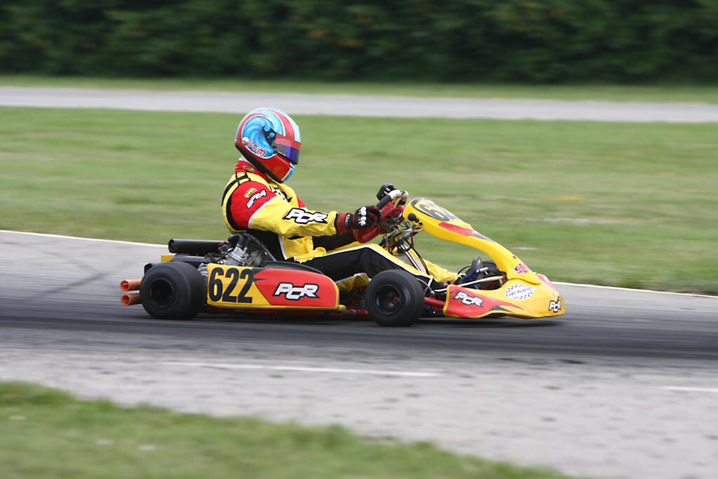 Yellow kart racing
